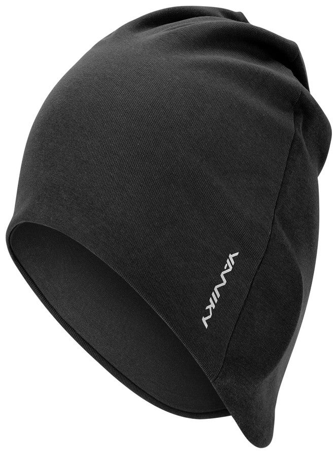 YANIKY Beanie for Men - Women Modal Sleep Cap Cotton Chemo Beanie Hat - Unisex Skull Cap - Soft and Skin Friendly Beanies Black - Image 1
